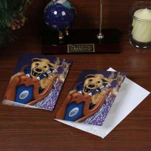   Single Mascot Sleigh Ride Design Christmas Cards