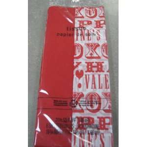   VW 2203 Red / Words Dual Pack Tissue Paper 