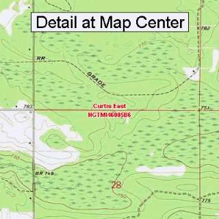  USGS Topographic Quadrangle Map   Curtis East, Michigan 