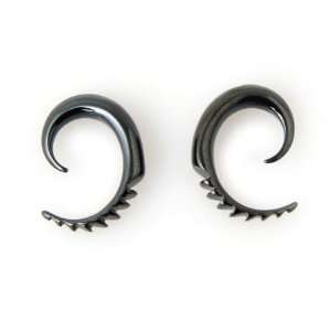  Black Anodized Steel Ear Spiral   8g Jewelry