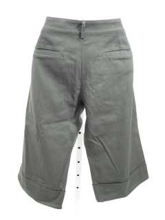 PEGAH ANVARIAN Green Bermunda Cropped Shorts Size 6  