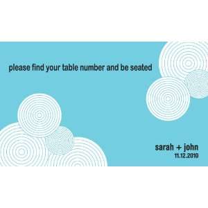  Retro Circles/Pattern Table Sign   Aqua Blue Kitchen 