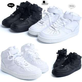 BIG SALE Mens New Black White Homme Hi Top Sneakers Shoes / FU 3573 