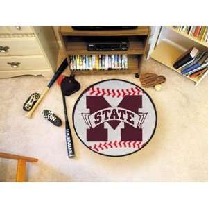  Mississippi State Bulldogs NCAA Baseball Round Floor Mat 