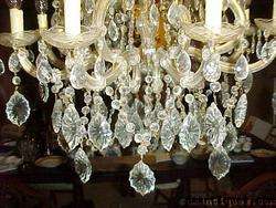 Beautiful Vintage Crystal Chandelier 8 Arm 16 Light  