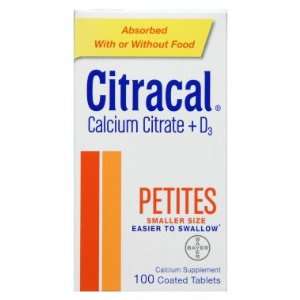  Citracal Calcium Citrate + D3   Petites, 100ct Health 