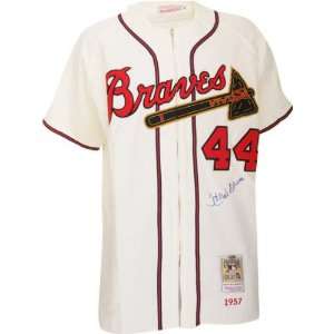   Braves Autographed 1957 White Throwback Jersey