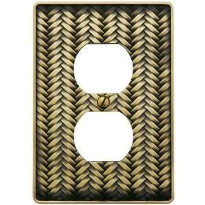   Brass   1 Duplex Outlet Wallplate   CLEARANCE SALE