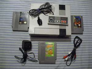 Nintendo NES w/ 3 GAMES Xexyl, mystery quest & 1 more 045496610104 