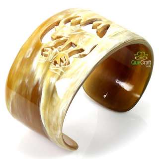 BUFFALO Handmade Organic Horn Cuff Bracelet  
