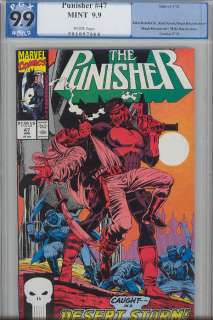 Punisher 47 PGX 9.9 W 1991 Mint Comic Desert Storm  