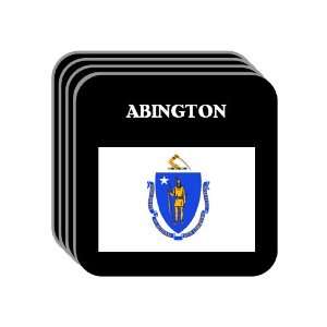  US State Flag   ABINGTON, Massachusetts (MA) Set of 4 Mini 
