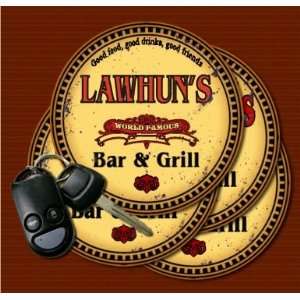  LAWHUNS Family Name Bar & Grill Coasters Kitchen 