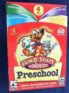   Advanced Preschool 4 CD SET PC CD ROM Software 876930001079  