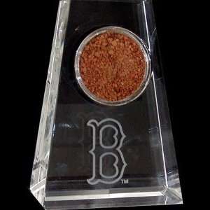   Paperweight with Boston B Logo and Game Field Dirt from Fenway Park