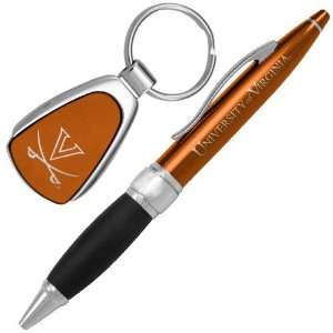  Virginia Cavaliers Orange Chrome Pen & Keychain Set 