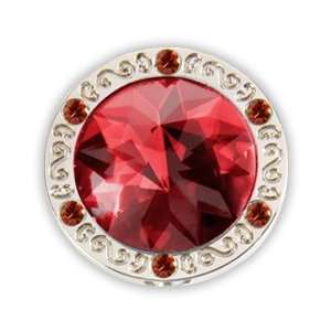 Finders Key Purse   Key Chain   Rich Red Gemstone 