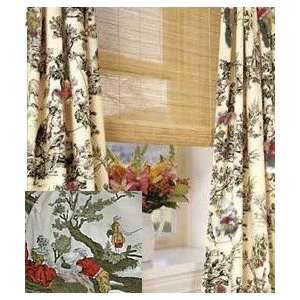  Toile Pinch Pleated Drapery Set with Pinch Pleated Valance 