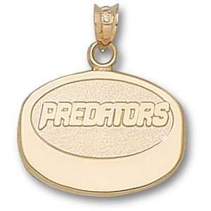  Nashville Predators NHL Predators Puck Pendant (Gold 