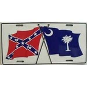  Confederate South Carolina flags license plate plates tag 