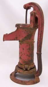 ANTIQUE Red Cast Iron Pitcher Water Pump LITTLESTOWN  