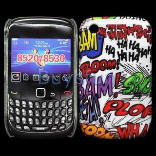 Dialogue Pattern Hard Cover Case Skin for BLACKBERRY CURVE 8520 9300 