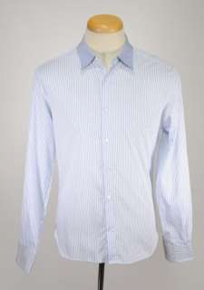 Authentic $370 John Galliano Striped Long Sleeve Shirt US S EU 48 
