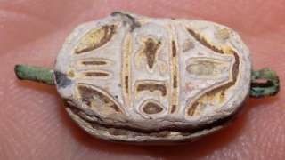 You are buying 1 Ancient Egyptian Amulet Rare Scarab Bead with 
