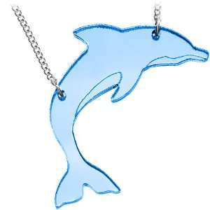  Light Blue Dive In Dolphin Necklace Jewelry