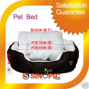 Big Luxury warm Soft Pet dog cat bed round unique LARGE  