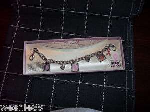 BREAST CANCER AWARENESS   NEW Charm Silver Bracelet $36  