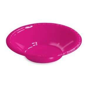  Premium 12 oz Plastic Bowls, Hot Magenta
