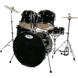  Sound Percussion SP SP5BK 5PC DRUM KIT W/HDWR BLK Black 