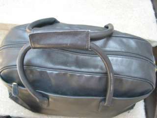 Coach Used Black Leather Carry On Luggage Bag  