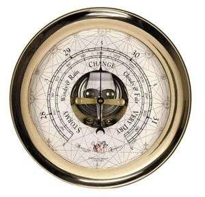 Brass Barometer Ships Clock Nautical NEW  