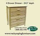 Drawer Dresser(24.5),​Cedar Rustic Log Furniture Chest