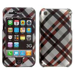 iPhone 3G Black Plaid Snap on Protective Cover  