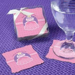 Pretty Princess   Set of 15 Baby Shower Coasters   Personalized Baby 