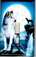 WOLF BY THE MOON LIGHT SWITCH PLATE COVER  