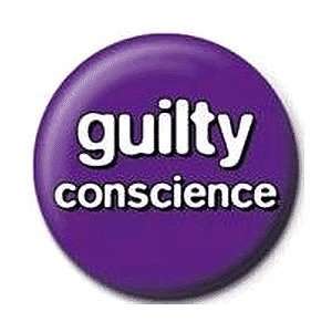 GUILTY CONSCIENCE Purple Pinback Button 1.25 Pin / Badge
