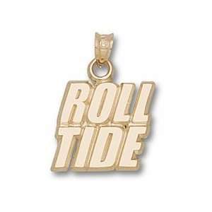  Alabama Crimson Tide Roll Tide Pendant   Gold Plated 