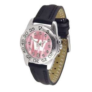   Huskies NCAA Mother of Pearl Sport Ladies Watch (Leather Band