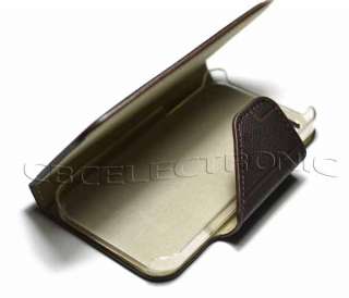brown wallet pu leather case for apple iphone 4g 4s