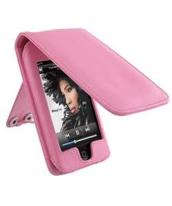 Pink Leather Case with Lanyard for iPod Touch  
