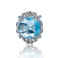Gemstone, Base Metal, Aquamarine Rings   Buy Diamond 