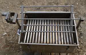 in 1 BBQ GRILL SMOKER Grease Catch Grill 5 Skewers Rotisserie Spit 