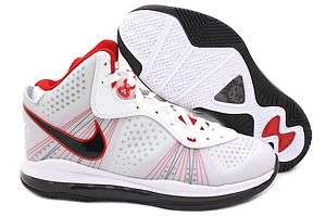   James 8 VIII V/2 White/Red Flywire Mens Basketball Shoes Sz 7.5~10.5