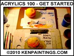 ACRYLICS 100 Get Started Painting Art 2 Hour Video DVD  