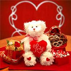Love Me Valentine Teddy Bear with Chocolates  