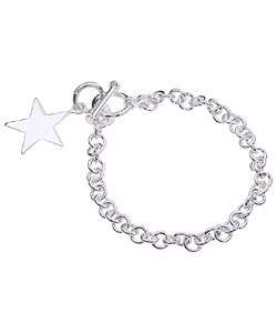 Sterling Silver Star Charm Bracelet  